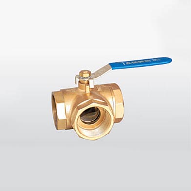 260 brass three-way ball valve